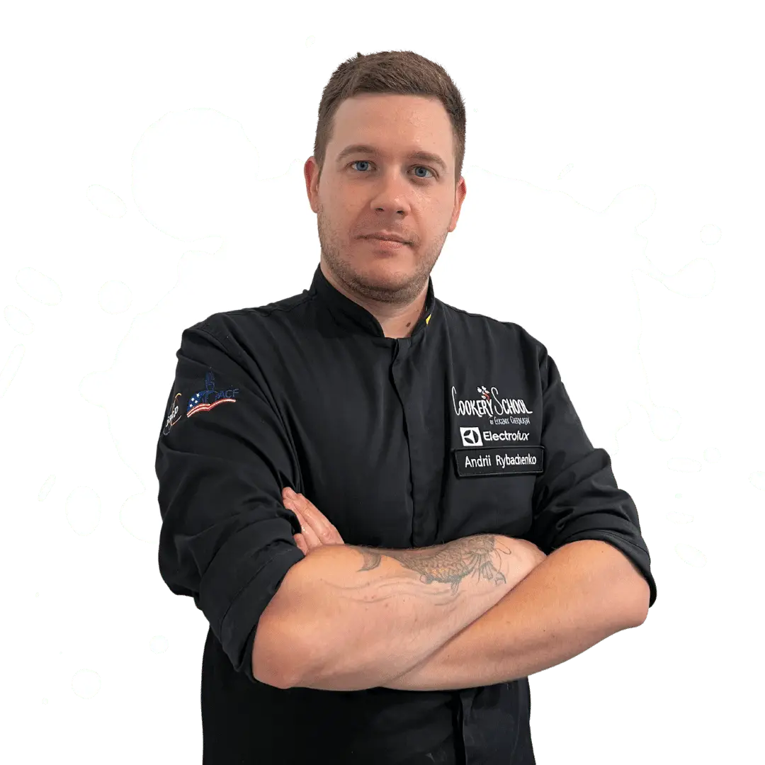Андрій Рибаченко викладач кулінарної школи Євгена Чернухи